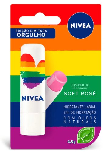 Hid Labial Nivea Soft Rose Orgulho 4,8G