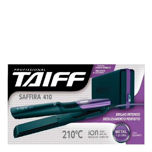 Chapinha de Cabelo Taiff Saffira 410 com 210 Graus, Led Indicador e Cabo de 1.80m - Bivolt Automático