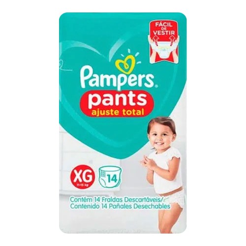 Fralda Pampers Pants Ajuste Total XG - 14 Unidades