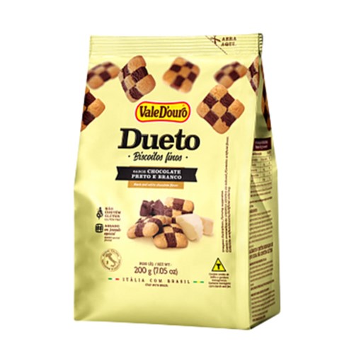 Biscoito Dueto Vale Duro Chocolate Preto e Branco 200g