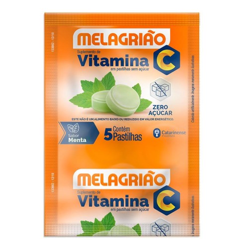 Vitamina C Melagrião Menta 5 Pastilhas