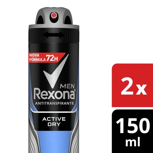 Desodorante Antitranspirante Rexona Active 90g 2 Unidades