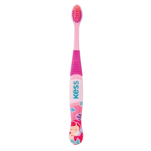 Escova Dental Infantil Kess Steps 2 Extra Macia Cores Sortidas 1 Unidade e Ganhe Capa Protetora