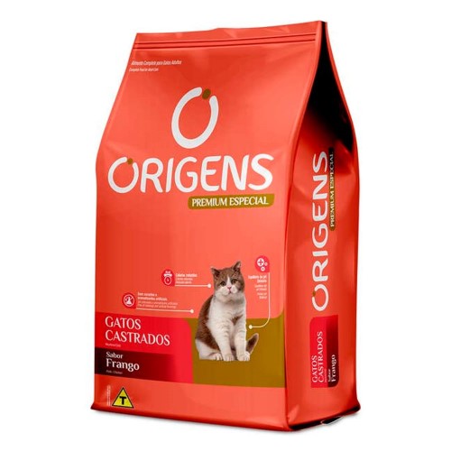 Ração para Gatos Castrados Origens Premium Especial Sabor Frango 3Kg