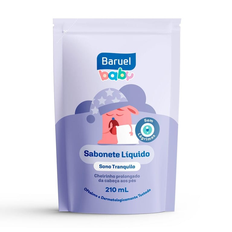 Sabonete Líquido Infantil Baruel Baby Sono Tranquilo Refil 210ml