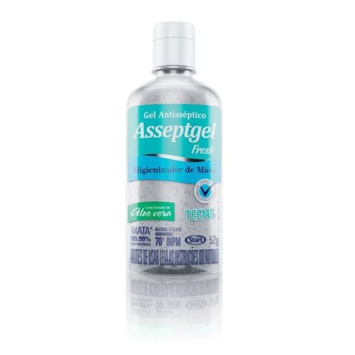 Álcool Gel Asseptgel Para as Mãos Teens Fresh 52g