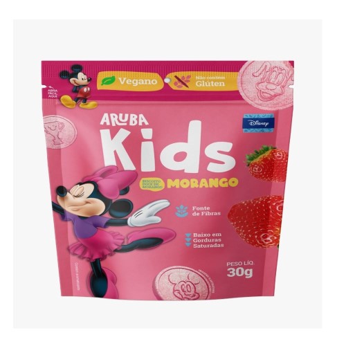 Biscoito Doce Aruba Kids Minnie Morango 30g