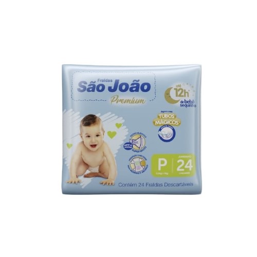 Fralda São João Snoopy Premium P C/ 24 Unidades