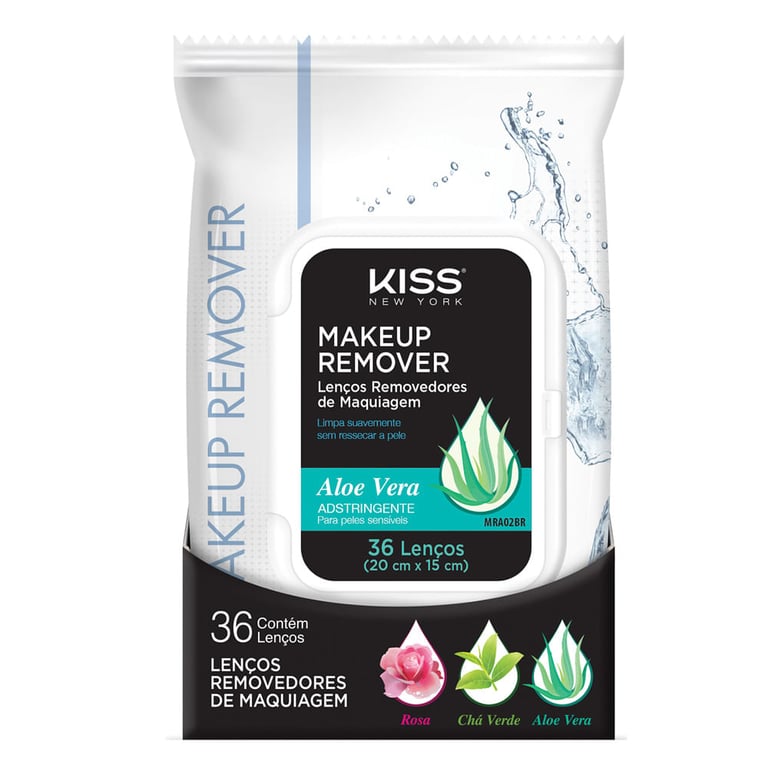 Kiss New York Aloe - Lenço Demaquilante 200g