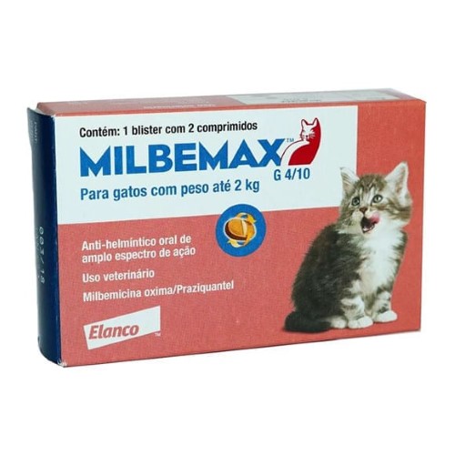 Milbemax G para Gatos Até 2kg com 2 Comprimidos