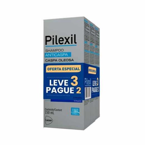 Shampoo Anticaspa Oleosa Pilexil Leve 3 Pague 2