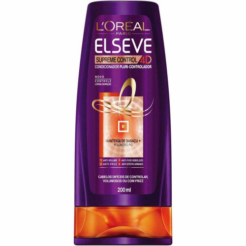 Condicionador Elseve Supreme Control 4D L’Oréal 200ml