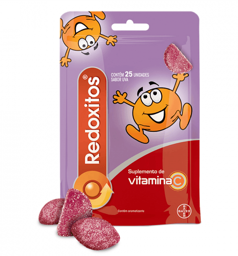 Suplemento De Vitamina C Redoxitos Sabor Uva 25 Unidades