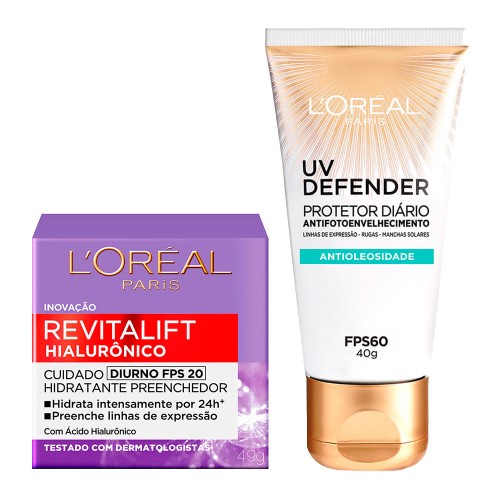 L`oréal Paris Kit - Creme Diurno + Protetor Solar FPS60