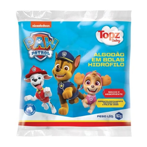 Algodão em Bolas Topz Baby Patrulha Canina 50g