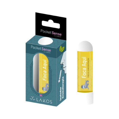 Inalador Aromaterapia Lakos Pocket Sense Foca Aqui com 1 Unidade