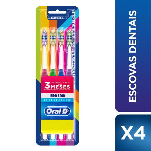 Escova Dental Oral-B Indicator Colors N°30 4 unidades