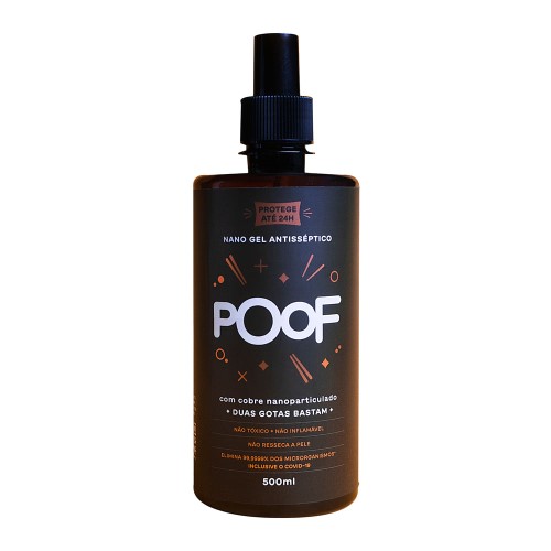 Nano Gel Antisséptico Poof com Cobre Nanopariculado 500ml