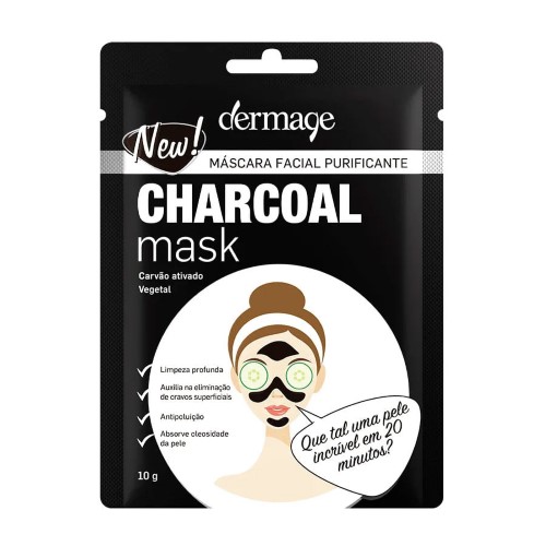 Máscara Facial Purificante Dermage Charcoal Mask 10g