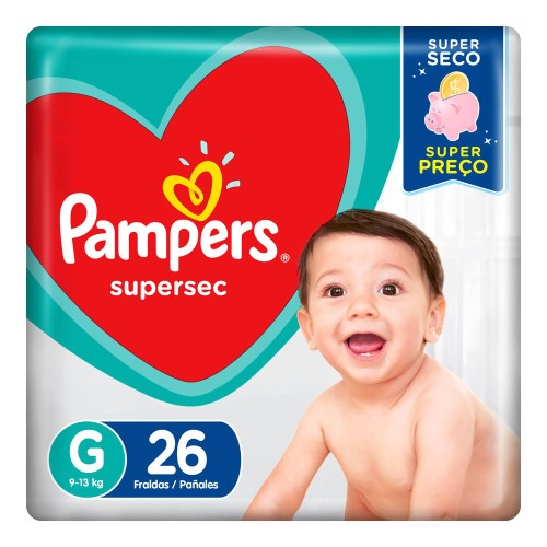 Fralda Pampers Supersec G 26 Unidades