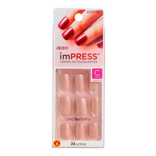 Unhas de Gel Curtas Autocolantes imPRESS - Girlie Girl