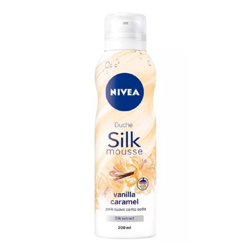 Espuma de Banho Nivea Silk Mousse Vanilla Caramel com 200ml