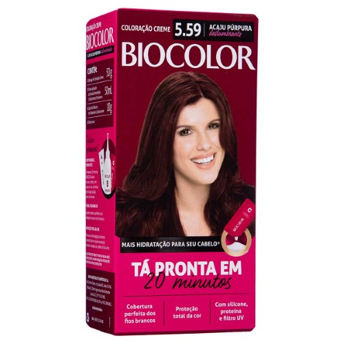 Mini Kit Biocolor Coloração Creme Acaju Púrpura 5.59 com 1 unidade