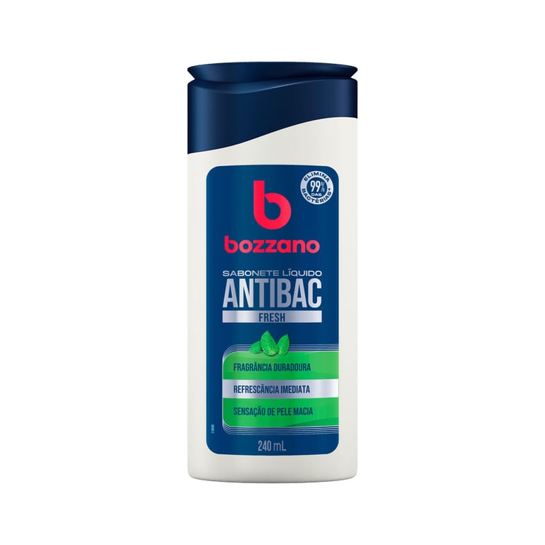 Sabonete Líquido Fresh Bozzano Antibac Frasco 240ml