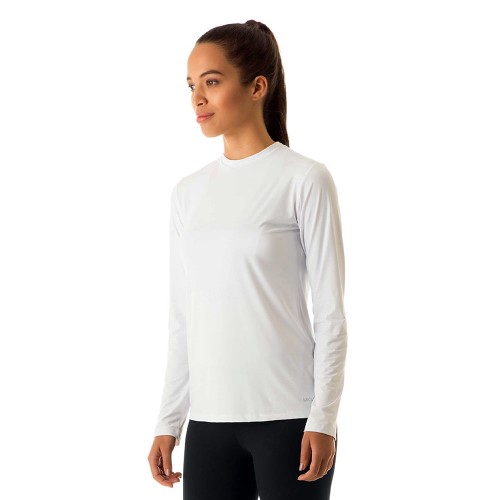 Camisa Feminina Uvline Uvpro Manga Longa Branca GG