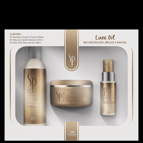 Wella Kit BP Luxe Oil Keratin Shampoo 250ml + Mascára 150ml + Oil 30ml