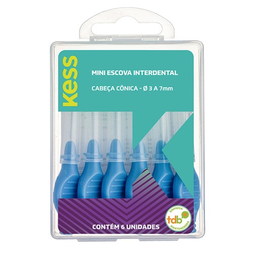 Mini Escova Interdental Kess Cônica 6 Unidades