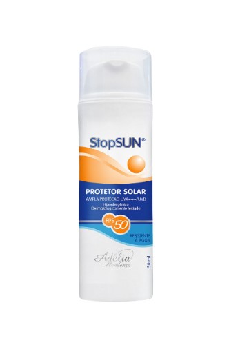 Stop Sun FPS 50 - 50ml - Protetor Solar Resistente à Água com Fotoproteção FPS 50