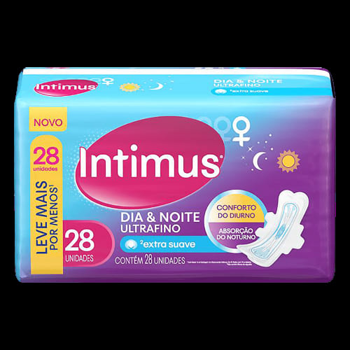 Absorvente Externo Intimus Dia & Noite Suave com Abas 28 Unidades