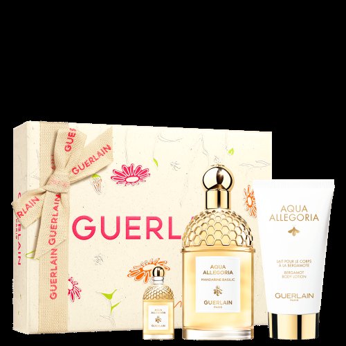 Aqua Allegoria Guerlain Kit - Mandarine Basilic EDT + Travel Size + Bergamota Body Lotion