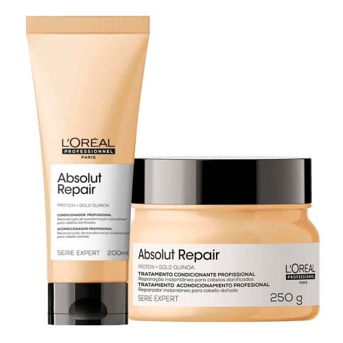 L`oréal Professionnel Absolut Repair Gold Quinoa Kit Condicionador + Máscara