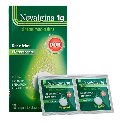 Novalgina efervescente 1g com 10 comprimidos