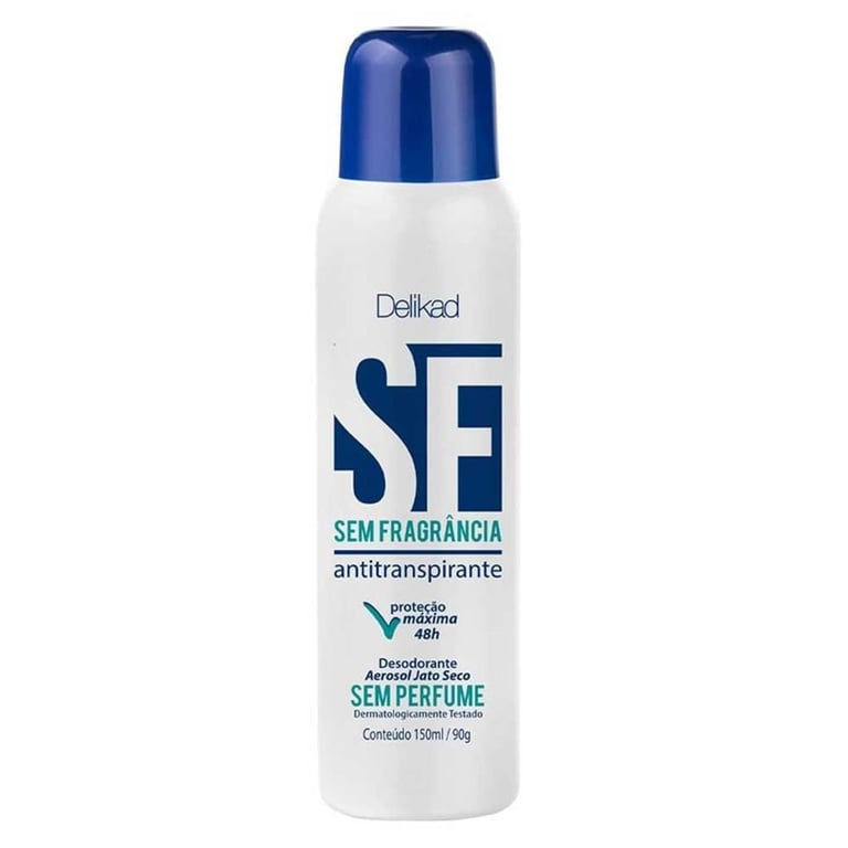 Desodorante Aerossol Delikad Sem Perfume 150ml