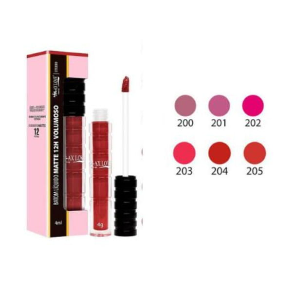 12 Horas Matte Volumoso 203 Salmão - Batom Líquido 4ml