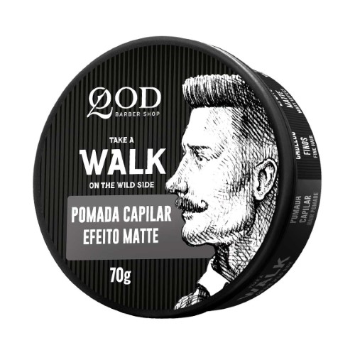 Pomada Capilar Fixação Média QOD Barber Shop Take a Walk on the Wild Side com 70g