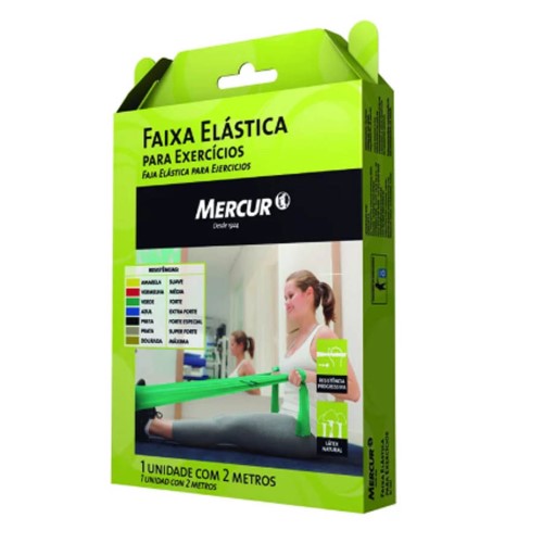 Faixa Elástica Mercur - Média (Vermelha) 1,5m