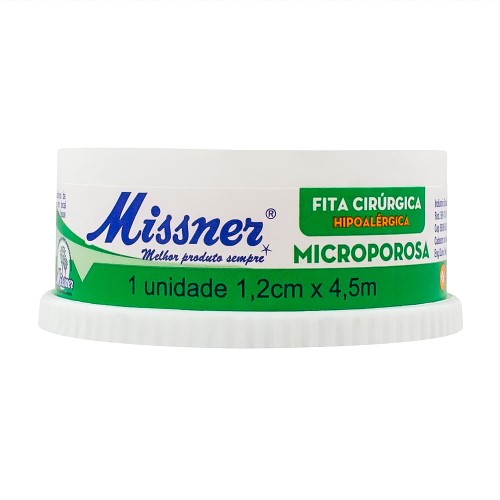 Esparadrapo Missner Microporoso Extra Flexível 1,2cm x 4,5m com 1 Unidade