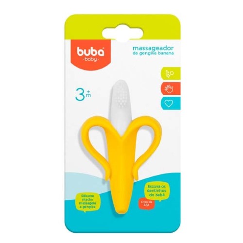 Massageador de Gengiva Buba Baby Banana com 1 unidade