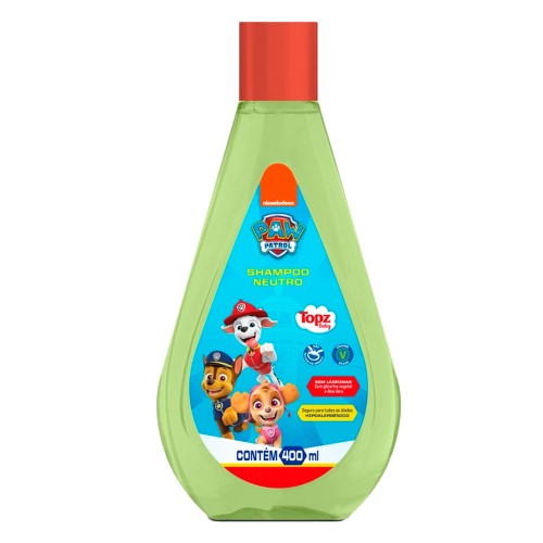 Shampoo Infantil Topz Baby Patrulha Canina Neutro 400ml