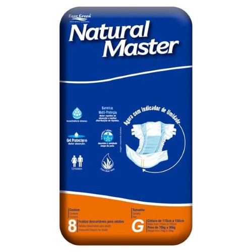 Fralda Natural Master G 8 Un.