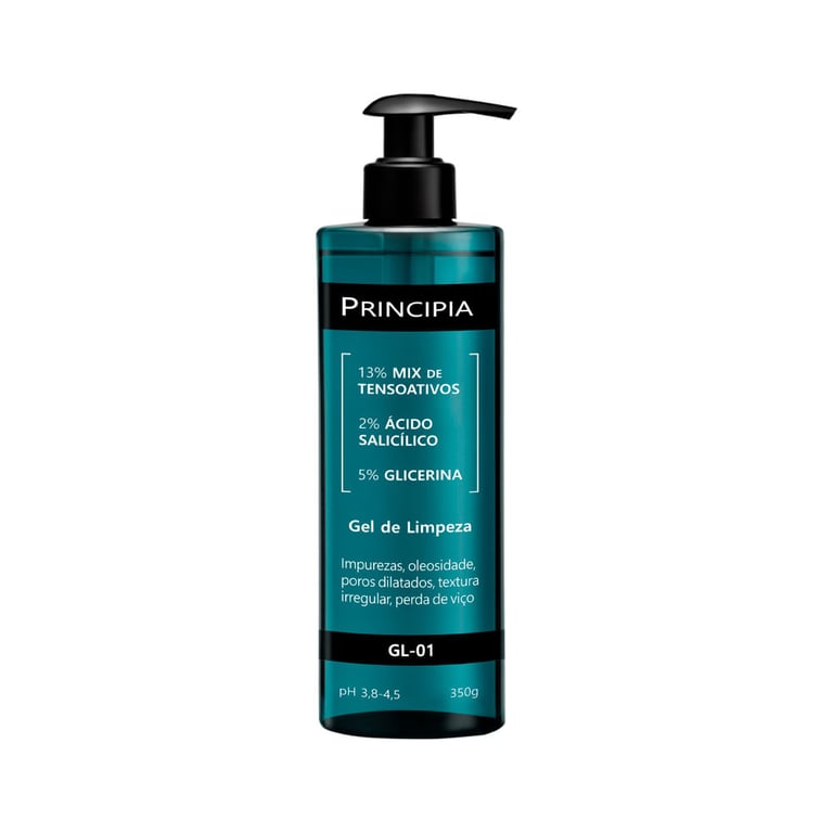 Gel De Limpeza Principia Gl-01 - Tensoativos + Ácido Salicílico + Glicerina 350g