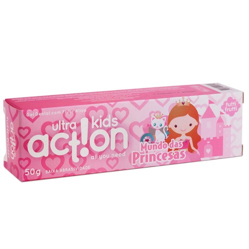 Gel Dental Ultra Action Kids Princesas Tutti-Frutti