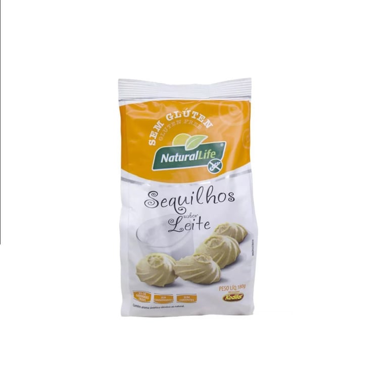 Sequilhos Natural Life Sem gluten leite 180g