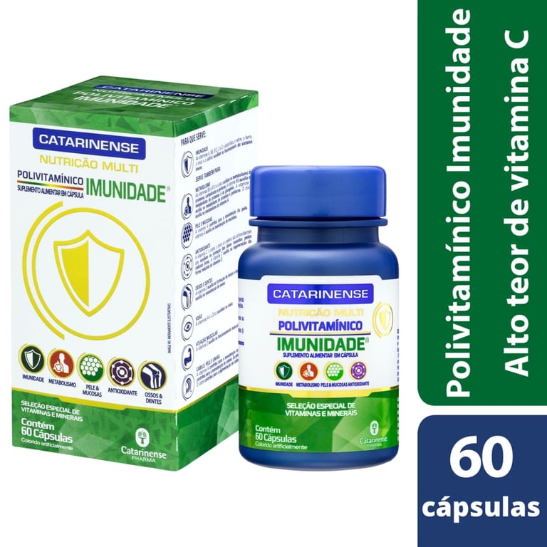 Polivitamínico Imunidade Catarinense frasco com 60 cápsulas