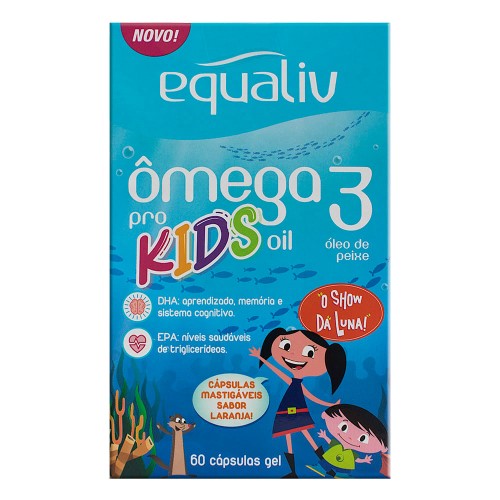 Ômega 3 Equaliv Pro Kids Oil Sabor Laranja com 60 cápsulas mastigáveis