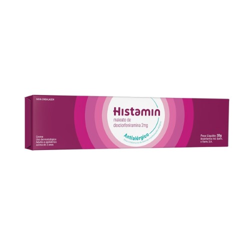 Histamin Maleato de Dexclorfeniramina 10mg/g Creme Dermatológico 30g